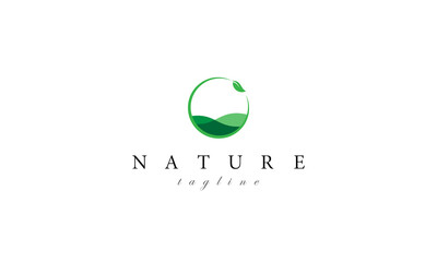 Nature logo. Environment logo concept. Design covers the environment, nature, ecology, agriculture, plants and gardening.