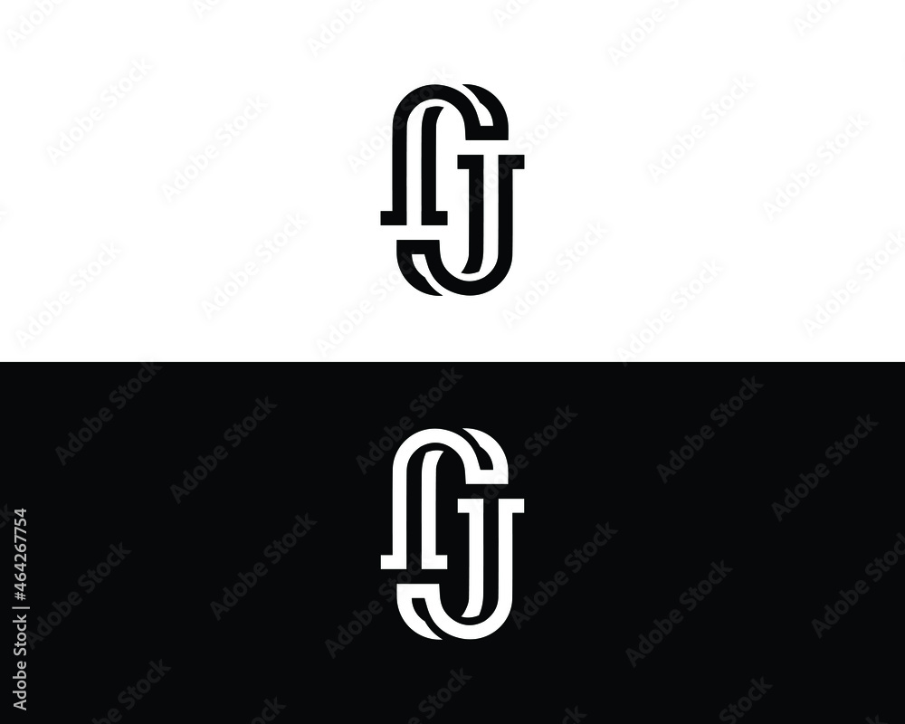 Sticker letter jj initials logo design vector illustration.