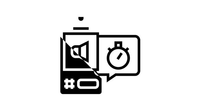 digital marketing ephemeral animated line icon. digital marketing ephemeral sign. isolated on white background