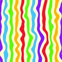 Abstract hand drawn striped seamless pattern