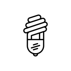 CFL bulb thin line icon. Modern vector illustration.