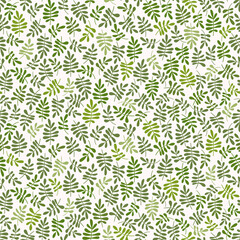 Modern botanical seamless vector pattern. Hand drawn floral illustration. Vintage wallpaper with branches and leaves. Template for cards, textile, stationery, package, and any surface design