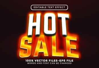 Fototapeta na wymiar Hot Sale text. editable text effect premium vectors