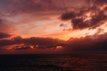 sunset over the ocean