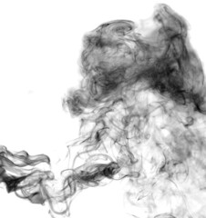 Smoke on a white background.