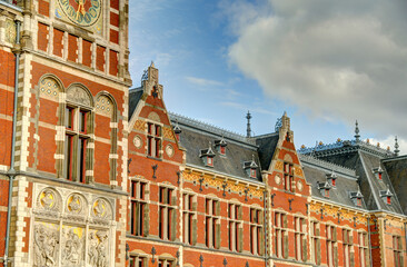 Amsterdam landmarks, HDR Image