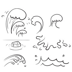 hand drawn doodle water splash illustration vector isolated