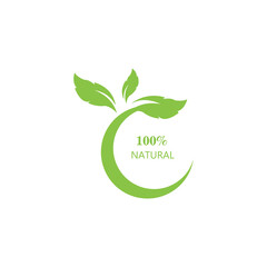 Logos of green Tree leaf ecology nature element vector
