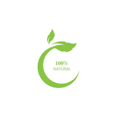 Logos of green Tree leaf ecology nature element vector