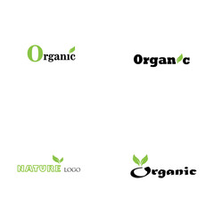 Fototapeta premium Logos of green Tree leaf ecology nature element vector