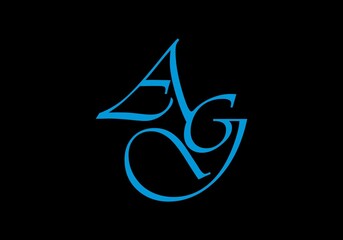 Simple shape of AG initial letter