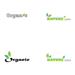 Fototapeta premium Logos of green Tree leaf ecology nature element vector