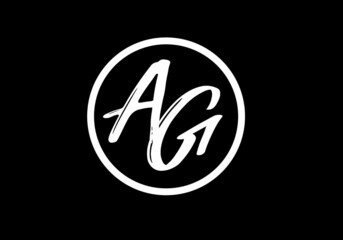 Simple shape of AG initial letter