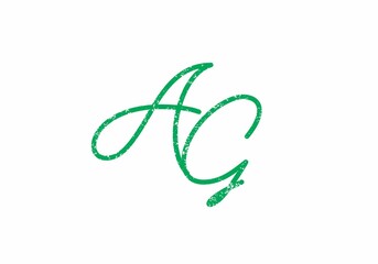Simple shape of AG initial letter