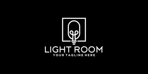 light room logo design inspiration with lights and frames