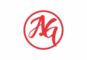 Simple shape of AG initial letter