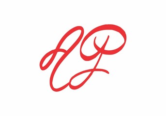 Obraz premium Simple shape of AG initial letter