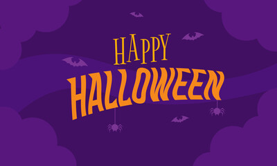 vector graphic poster of Happy Halloween