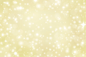 Abstract golden background with stars and bokeh. Christmas festive pattern. Design element.