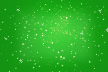 Snowflakes and glitter abstract green background. Vector pattern. Christmas card. Design element. © _Ligrenok