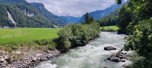 Naklejka na ściany i meble Fluss Schweiz