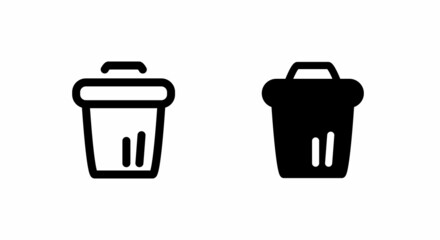 Trash Can Icon, garbage, clean Recycle bin icons button, vector, sign, symbol, logo, illustration, editable stroke, flat design style isolated on white linear pictogram