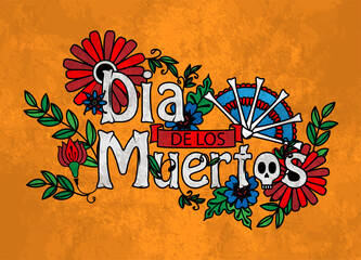 Dia de Los Muertos or Day of the Dead Poster or Wallpaper