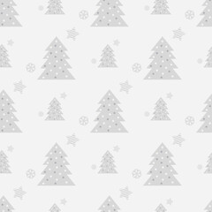 Christmas seamless pattern with Christmas trees, in Scandinavian style