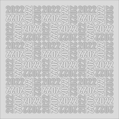Background pattern of a cloned number 2022.