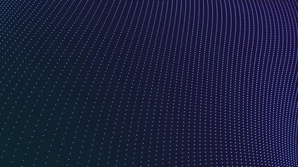 abstract colorful particle line background. Blurred lights abstract background. Beautiful wave shaped array of glowing dots.