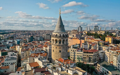 Fototapeta na wymiar Aerial view of Galata tower in Istanbul