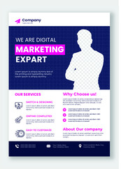 Business flyer design and brochure cover page template for Corporate agency