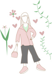 Cute girl illustration
