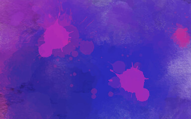 abstract violent purple blue pink watercolor paint stain background with blots splashes. Detail of pink purple wall. Concrete trowel. Modern method for finishing walls, luxurious finish.
