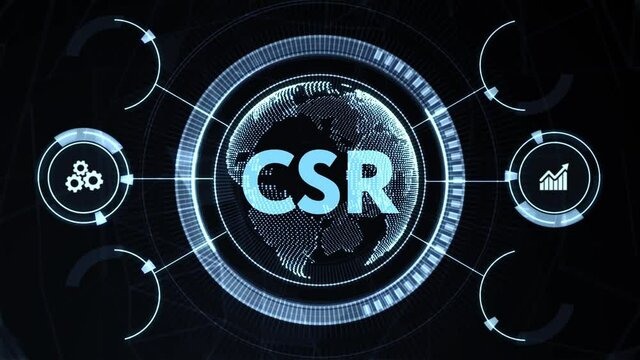 CSR abbreviation, modern technology concept. Business, Technology, Internet and network concept.
