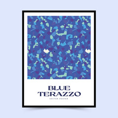 Modern abstract design templates with terrazzo texture