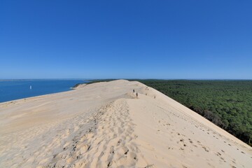 People at the dune du Pilat in Gironde. France
