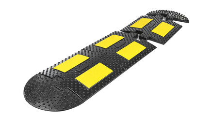 Parts of speed bump isolated on white