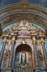 Fototapeta na wymiar Interior of the temple of Minerva in Assisi, Italy