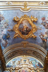 Fototapeta na wymiar Interior of the temple of Minerva in Assisi, Italy