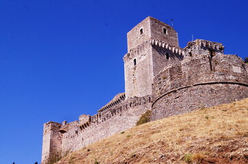 Fototapeta na wymiar Rocca Major in Assisi, Italy