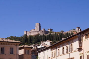 Fototapeta na wymiar Rocca Major in Assisi, Italy