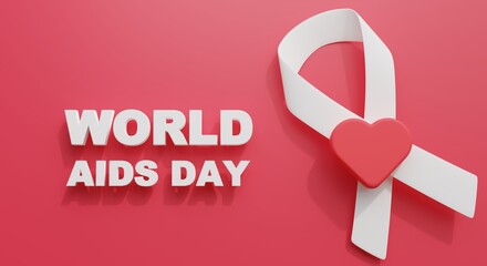 world aids day 3d render