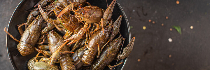 crayfish raw fresh seafood meal snack copy space food background rustic vegetarian food no meat
pescetarian diet