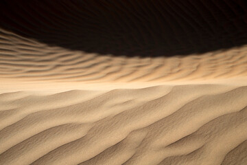 Desert landscape in the UAE, sand dunes textured pattern