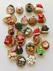 Christmas ornament in white background