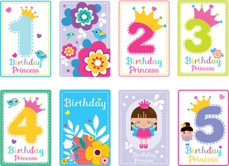 Baby girl. Princess girl. Flowers card. Girl in pink. Paty baby.