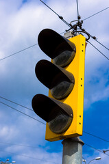Vertical shot of a traffic light