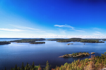 lake and mountains