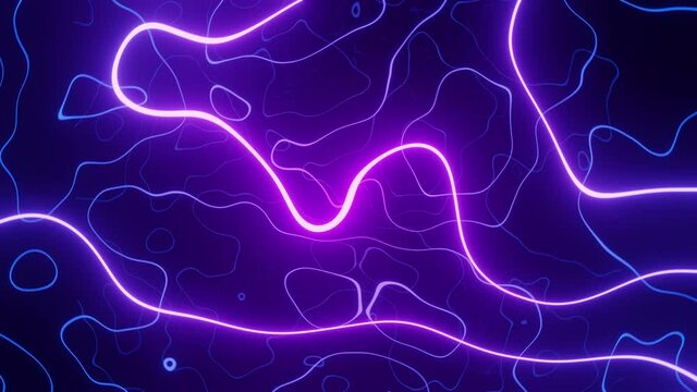 Underwater glow rays smooth waves 3d